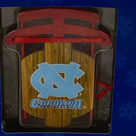 Christmas Ornament University North Carolina Tar Heels‎ Metal Sled Sports - Picture 2 of 13